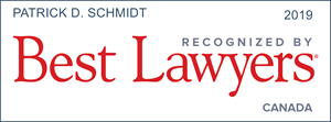 best lawyers in canada 2019 recognizes family lawyer Patrick Schmidt