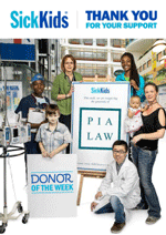PIA Law Sick Kids donor of the week 2015