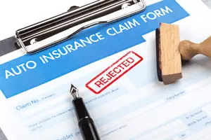 Rejected auto insurance application 