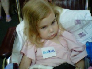 Zoe at Sick Kids Hospital