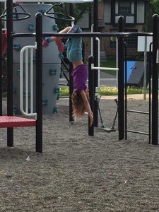Zoe playing at the park