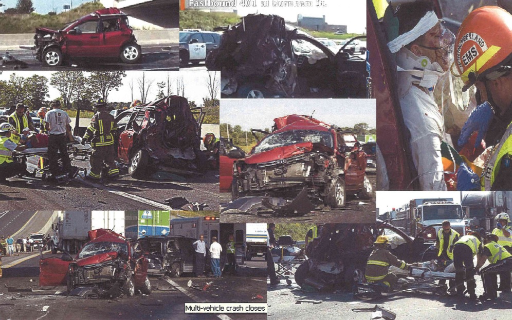 Photos of car accident