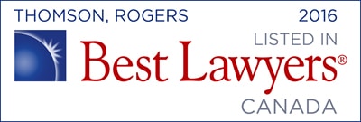 Best Lawyer in Canada - Thomson Rogers 2016
