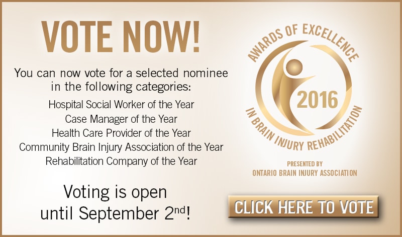 Voting for 2016 Awards of Excellence in Brain Injury Rehabilitation