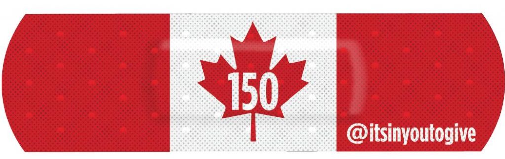 It's In You to Give Band Aid - Celebrating Canada's 150 Anniversary