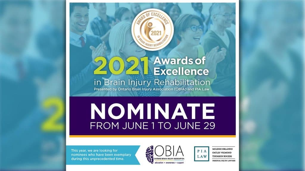 Nominations Now Open For The 2021 Awards Of Excellence In Brain Injury Rehabilitation