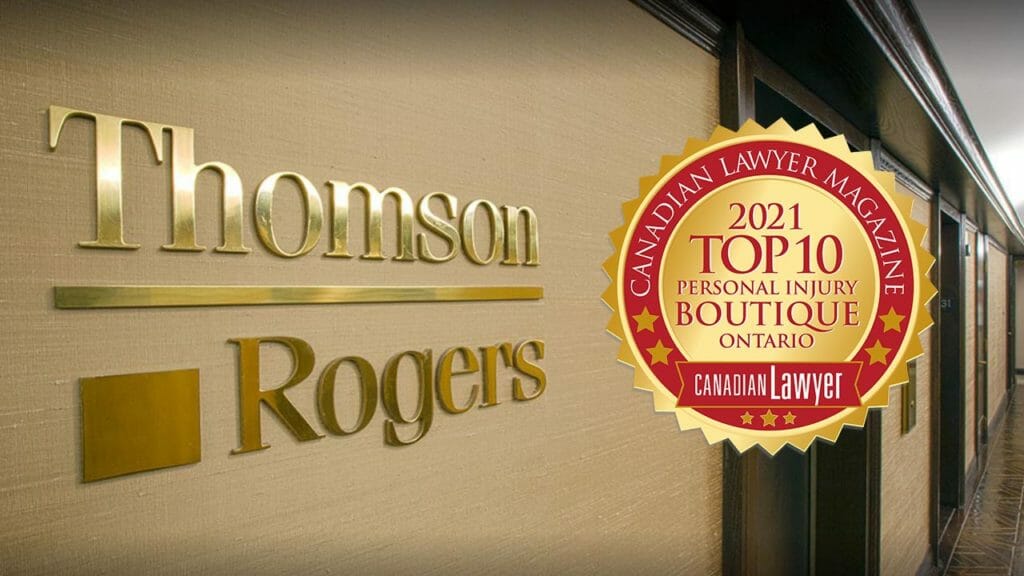 Thomson Rogers Ranked Canadian Lawyer Magazine’s Top 10 Personal Injury Law Firm in 2021