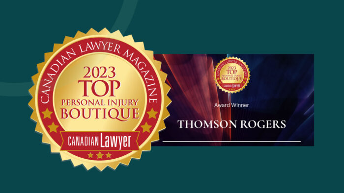 Thomson Rogers Named One oOf Canada’s Top 10 Personal Injury Law Firms by Canadian Lawyer Magazine