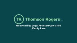 Thomson Rogers LLP is currently seeking a Legal Assistant/Law Clerk to join its Family Law Group.