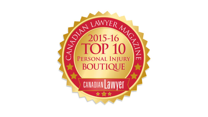 Thomson Rogers selected as one of Canada's Top Personal Injury Law Firms, as chosen by Canadian Lawyer Magazine 2015-2016a